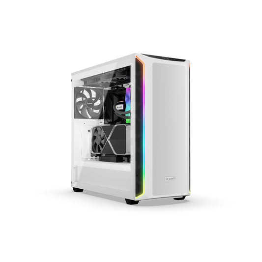 be quiet! Shadow Base 800 DX, ARGB, White, Mid Tower w/ Tempered Glass Window, 3x 140mm Fans, USB 3.2 Gen2,E-ATX/ATX/mATX/mITX