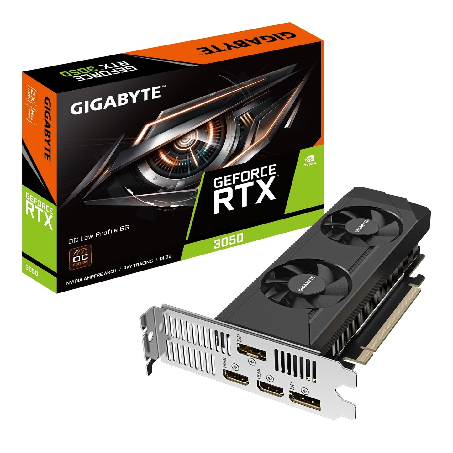 Gigabyte Nvidia GeForce RTX 3050 OC 6GB Low Profile Dual Fan Graphics Card