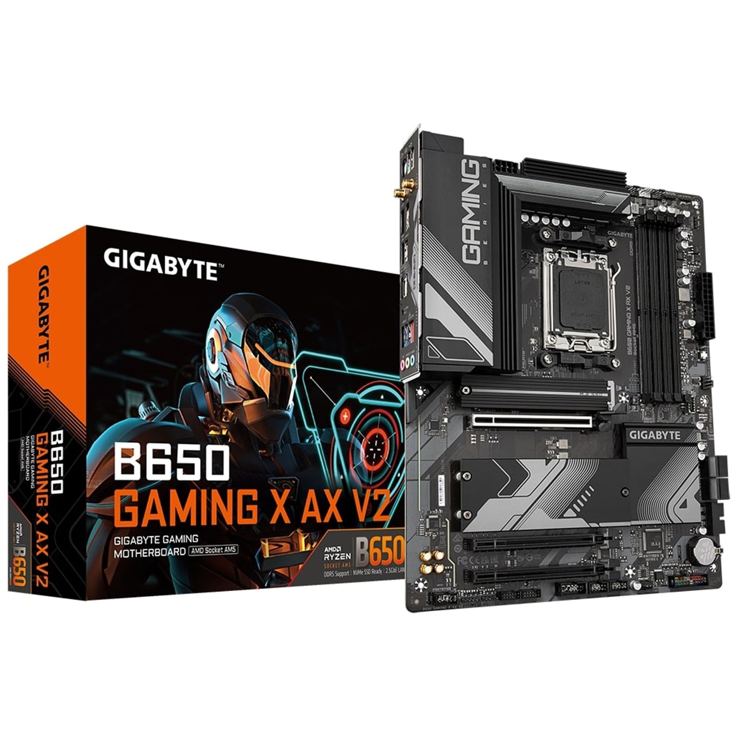 Gigabyte B650 GAMING X AX V2, AMD Socket AM5, 1x PCIe 4.0 x16, 2x PCIe 3.0 x1, 2x M.2 2280, WiFi 6E, Realtek 2.5GbE LAN, HDMI/DisplayPort