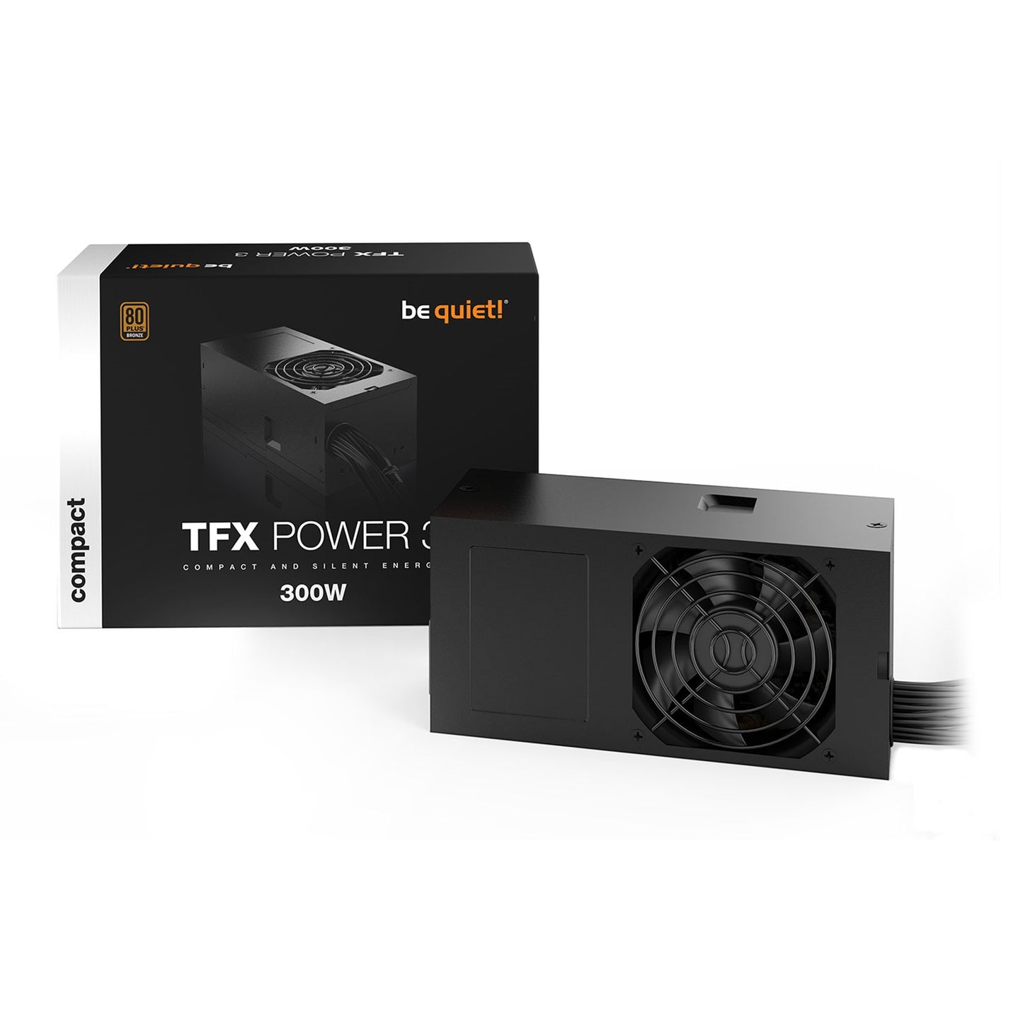 be quiet! TFX Power 3, 300W, 80 PLUS Bronze Wired PSU, Single Rail, 25A +12V, Black, TFX PSU