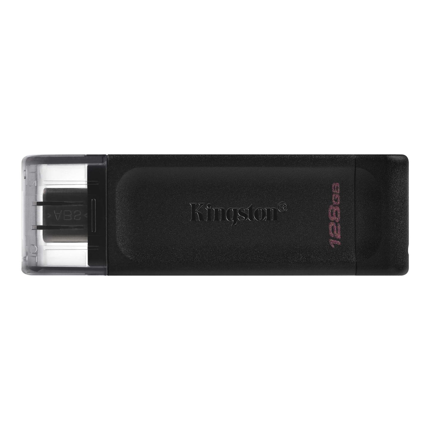 Kingston DT70/128GB DataTraveler 128GB USB Flash Drive, USB 3.2,  USB-C, Gen1, 80MB/s, Cap Design, Black, Retail.